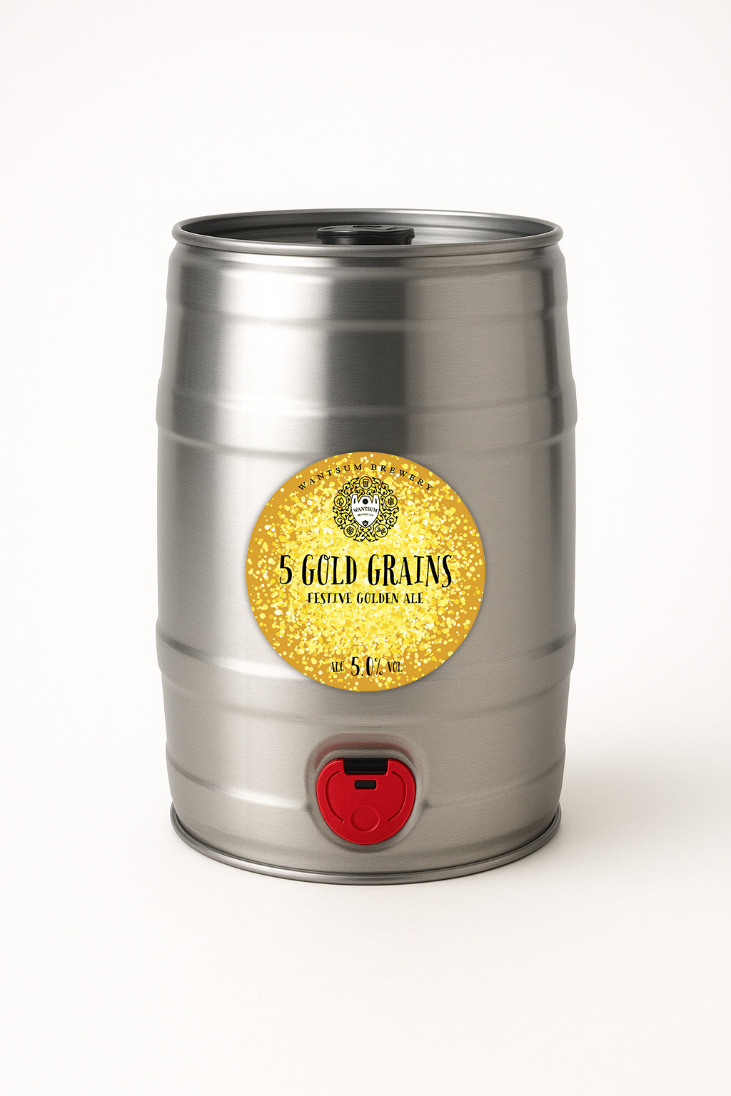 Five Gold Grains - 5.0% - Festive Golden Ale - 5L Mini Keg