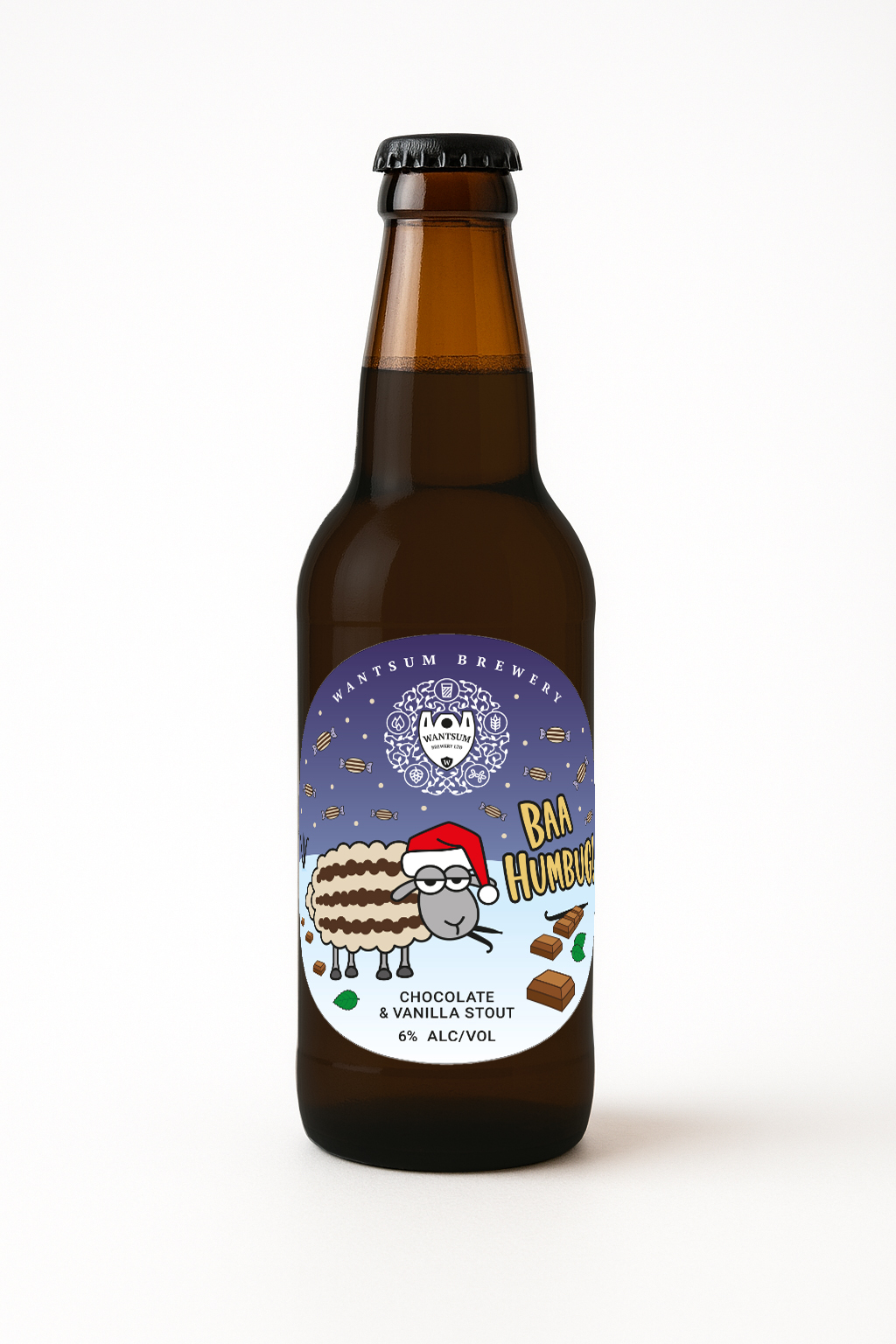 Baa Humbug - 6.0% - Chocolate & Vanilla Stout 500ml Bottle